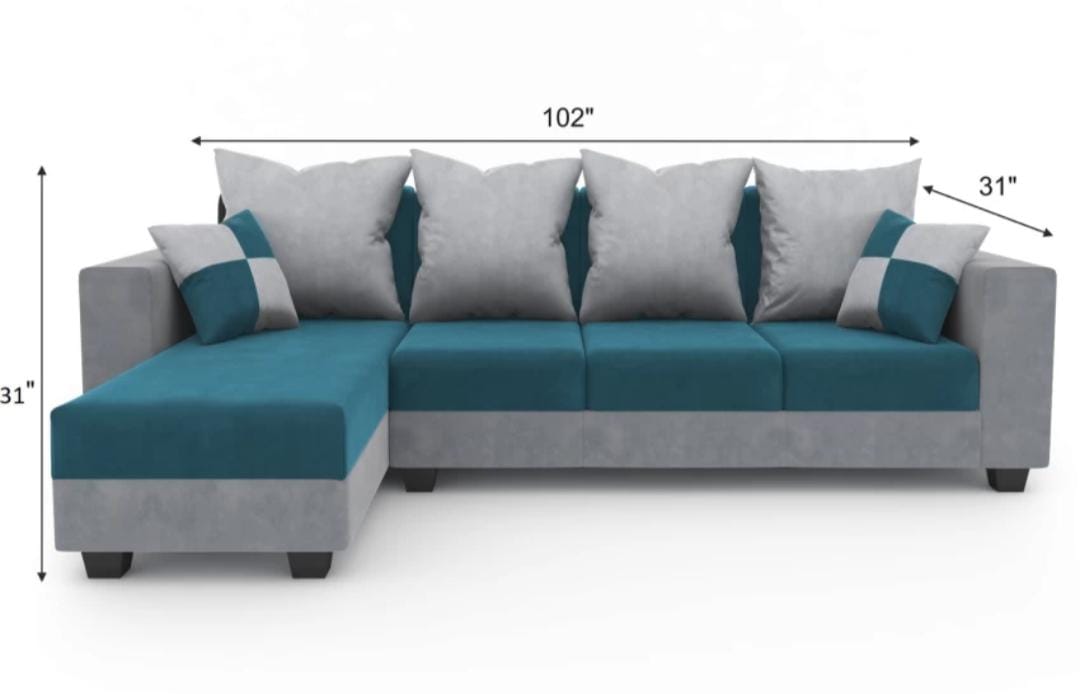 L Shape 2 Color Sofa